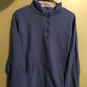 Blue Champion Half Zip Up with stains